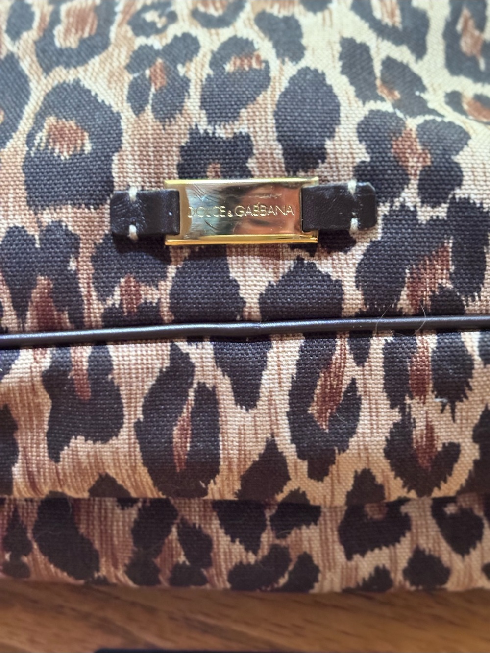 Dolce & Gabbana Leopard Cosmetic Bag Vacation Travel Toiletry Pouch